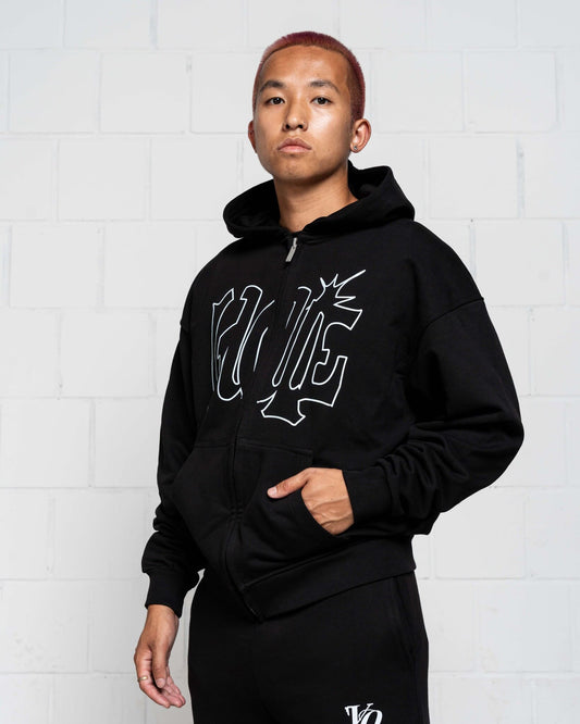BLACK SPRAY ZIPPER